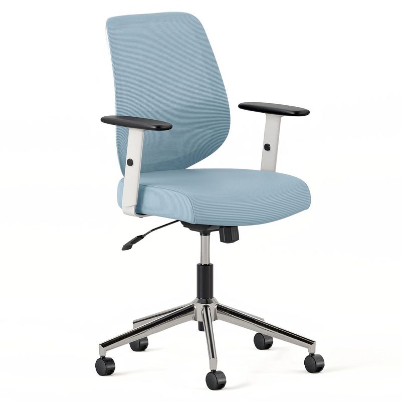 Silla de oficina de malla giratoria con reposo lumbar y reposabrazos ajustables Peso del artículo 30 libras