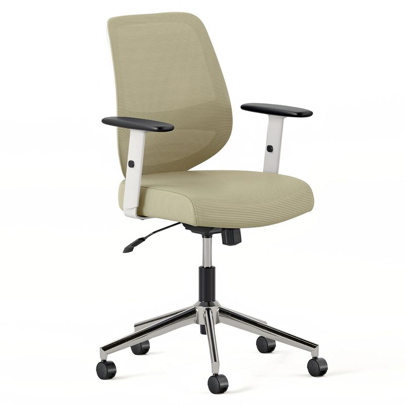 Silla de oficina de ordenador de malla giratoria 360 con reposo lumbar ajustable y reposabrazos 30 libras