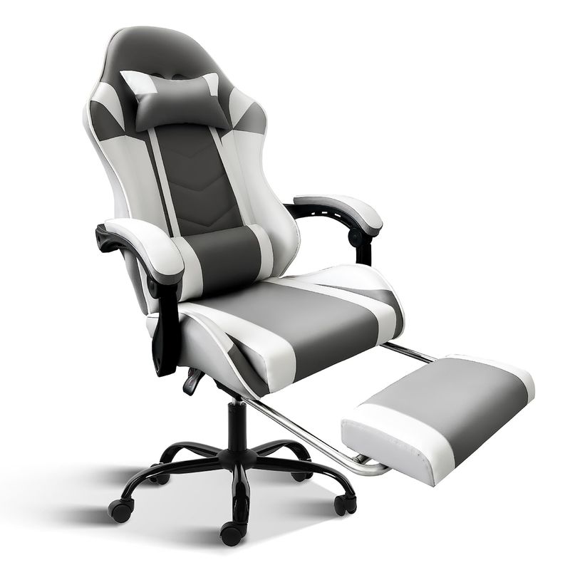 Item Peso 33 libras silla de juego con reposapiés y soporte lumbar tela ergonómica