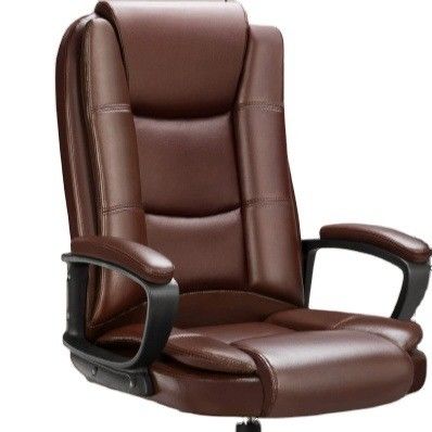 Silla de computadora de espalda alta marrón 400LBS Gran y alto Silla ejecutiva de gestión para oficina