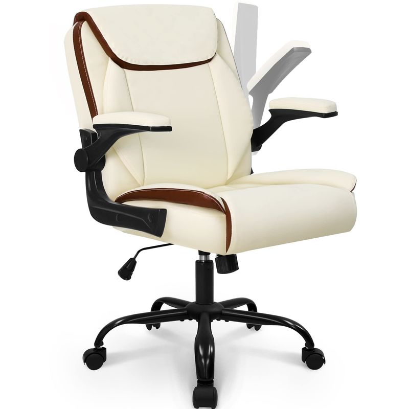 Silla de oficina para el hogar ajustable con apoyabrazos y ruedas giratorias