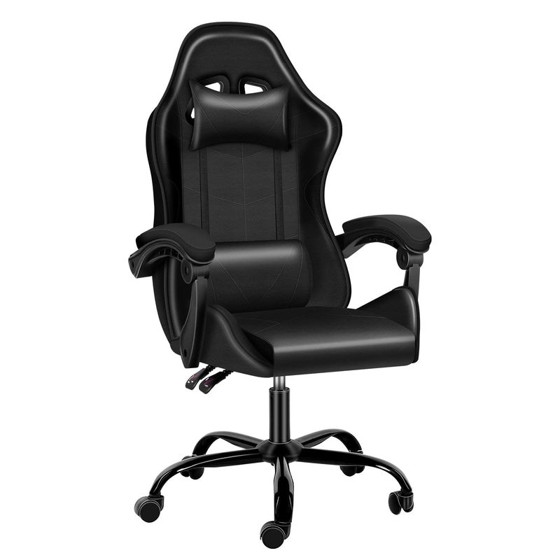Sala de juegos de ALINUNU Cama de videojuegos de ordenador ergonómica con reposapiés y soporte lumbar