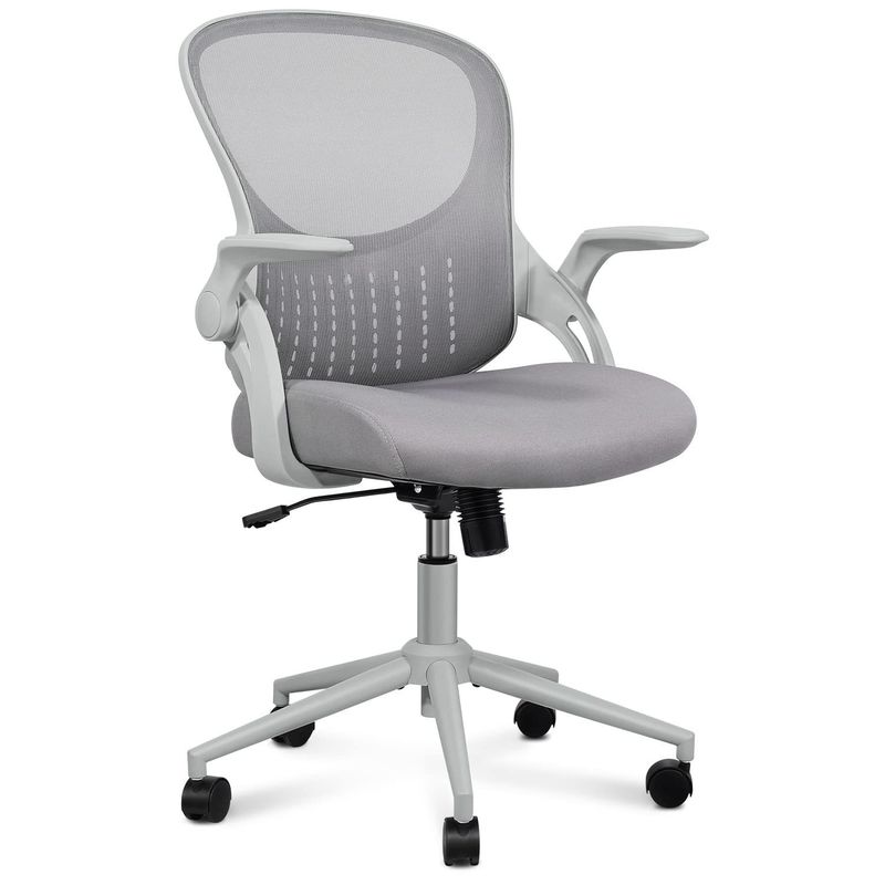Embalaje de correos Y silla de escritorio de computadora con malla ergonómica con soporte lumbar y brazos abatibles