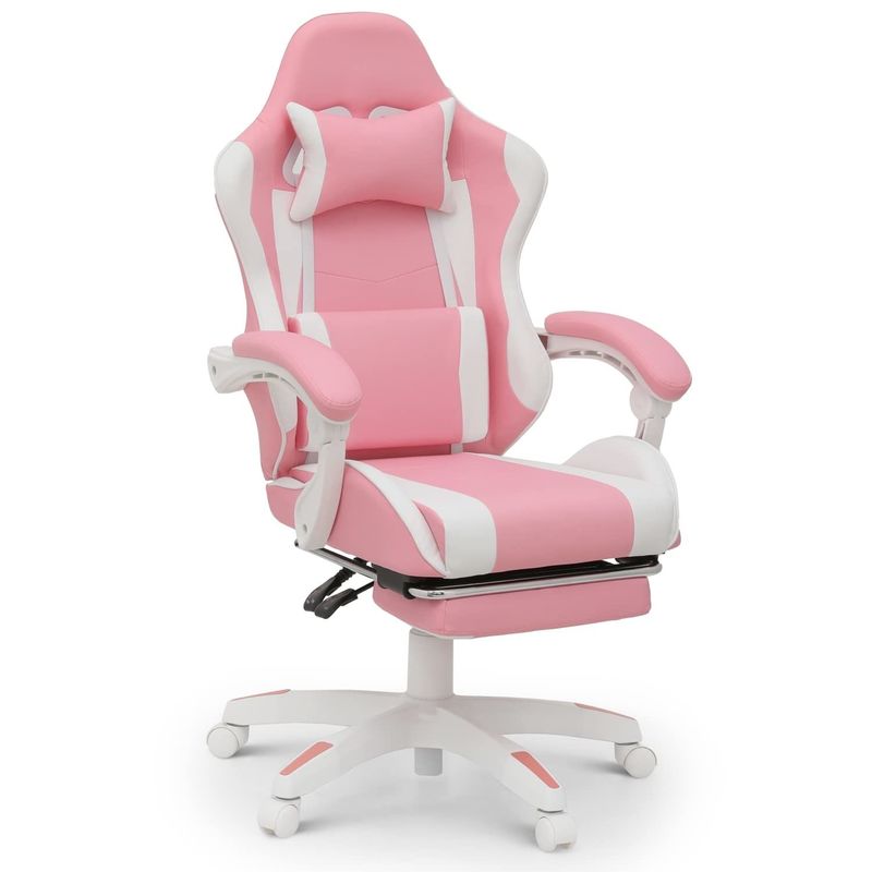 Silla de juegos con reposacabezas y soporte lumbar 25&quot;D x 26.5&quot;W x 42.5&quot;H Color personalizado