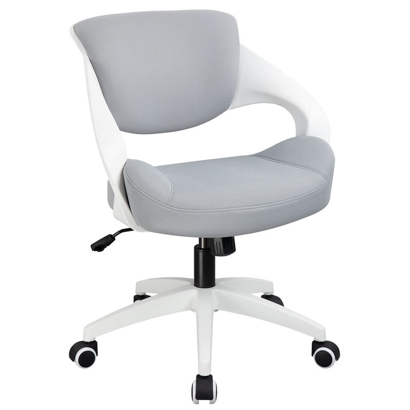 Silla de escritorio ejecutivo giratorio de malla ergonómica de metal con altura ajustable y soporte lumbar