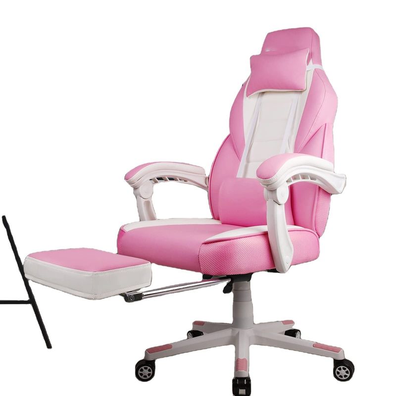 Su silla de juego favorita de estilo de carreras con apoyapiés y apoyacabezas peso de 45 libras