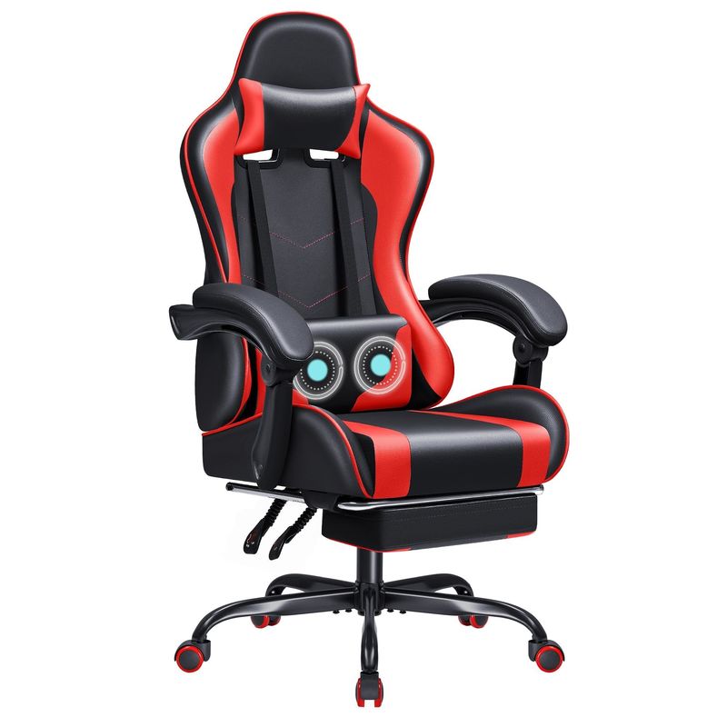 Moderno diseño silla de juego ALINUNU con apoyo lumbar de masaje y asiento giratorio 360