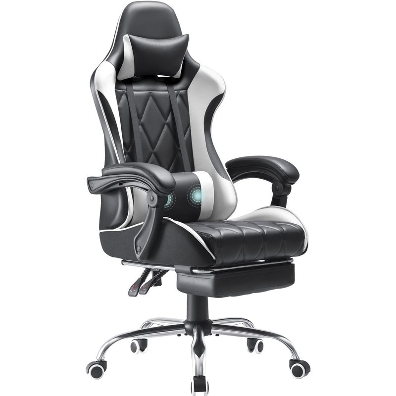 Silla de ordenador con 360 giratorios y ajuste de altura Silla de videojuegos ergonómica de espalda alta