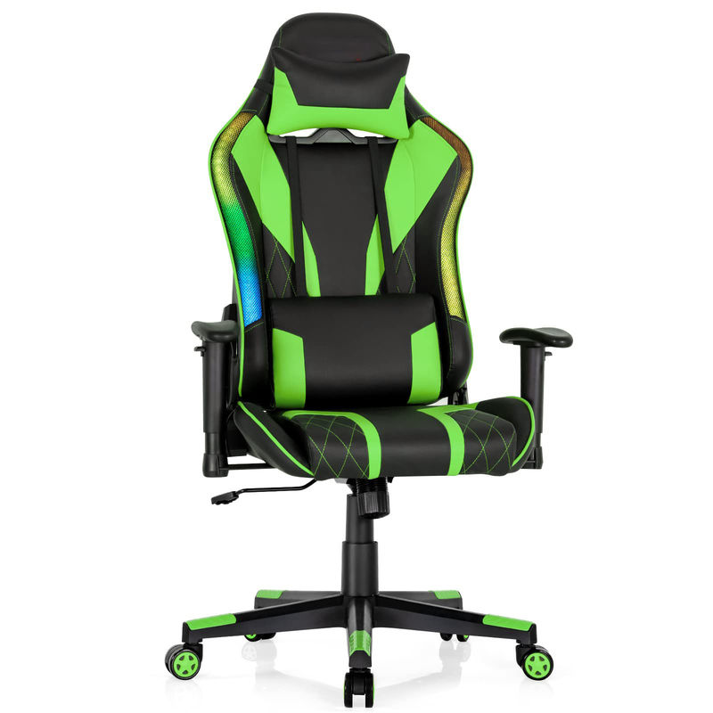 Silla ajustable de apoyo lumbar de carreras de juegos ergonómicos para adultos
