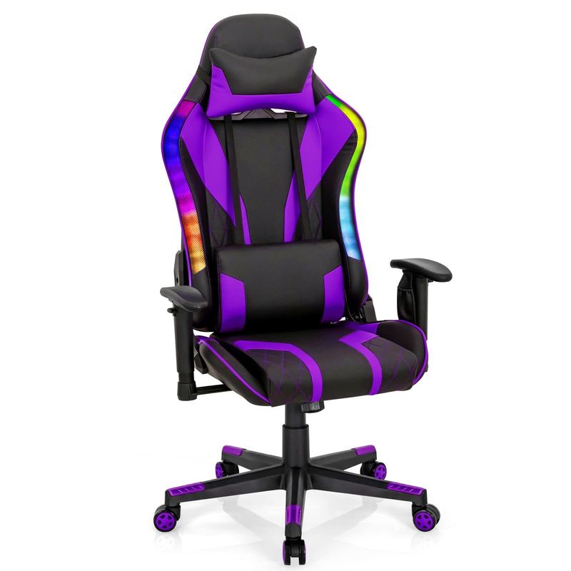Actualice su configuración de juego con ALINUNU silla giratoria de diseño moderno y luces LED RGB