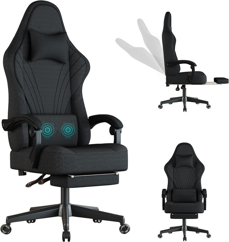 Silla giratoria de ordenador ergonómica con reposapiés de color personalizable