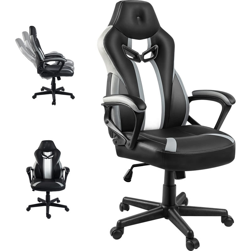 Silla de juego de carreras ALINUNU Silla giratoria cómoda y elegante con soporte lumbar