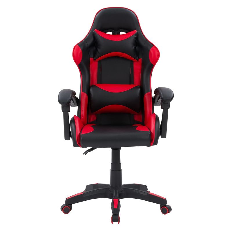 Silla de juego de computadora de hierro de tipo metálico con reposapiés para el máximo confort y soporte