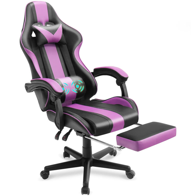 Sillones de juegos de computadora muy duraderos con reposapiés para adolescentes adultos