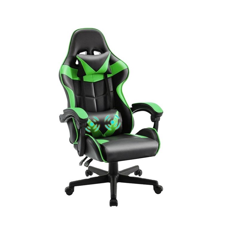 Silla de juego de carreras con apoyo lumbar y diseño de espalda alta de ALINUNU