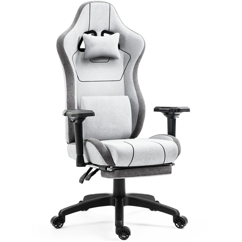 Silla de juego ergonómica de color personalizado con soporte lumbar de masaje y altura ajustable