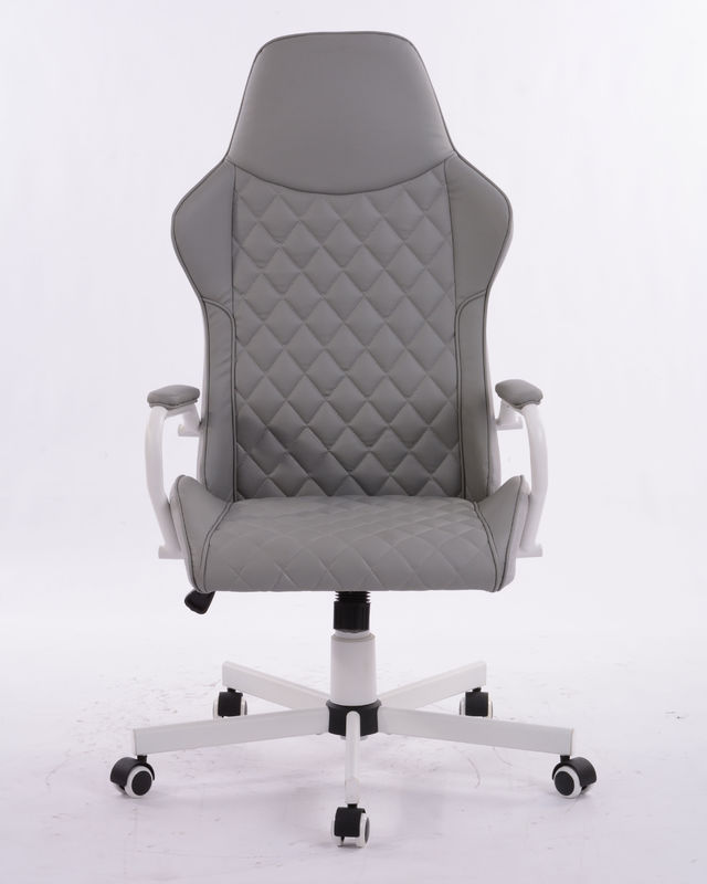 320 Kd Blanco Base de estrellas metálicas giratorias de lujo de oficina ergonómica Silla de jefe con gaslift