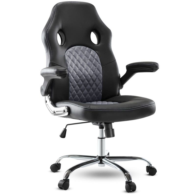 3 sillas de oficina ergonómicas de ascensor de gas con reposabrazos abatibles acolchados y color personalizado