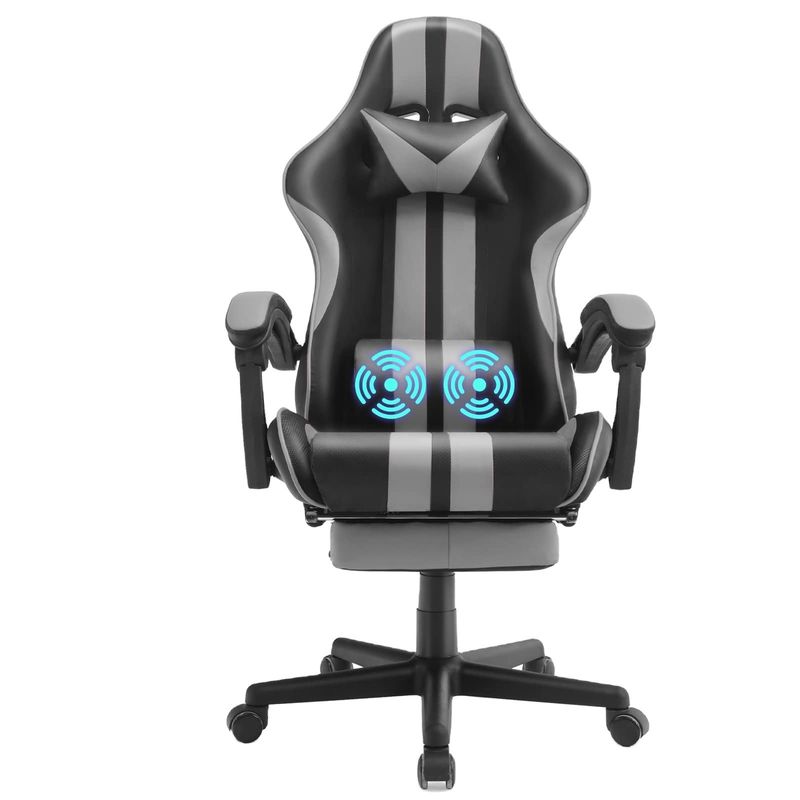 Silla de juego de estilo de carreras con reposacabezas, reposacabezas y soporte lumbar Color personalizado