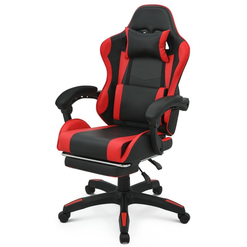 Silla de juego de 360 giratorios con respaldo para los pies y respaldo para la cabeza