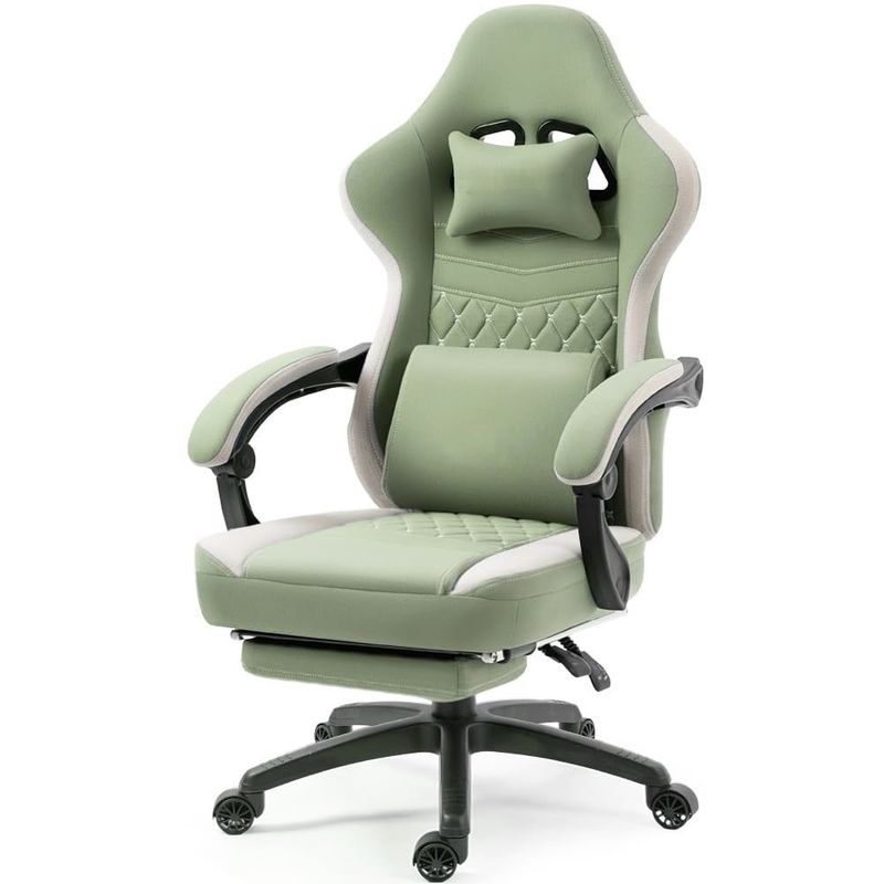 Silla de oficina con reposabrazos para brazos y reposabrazos para pies de material de cuero incluidos