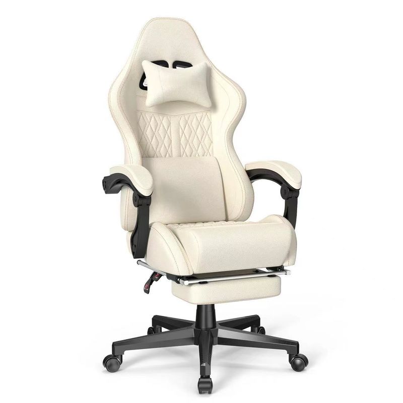Silla de juegos de diseño moderno con cuero Vintage PU y masaje 19&quot;D x 27&quot;W x 50&quot;H