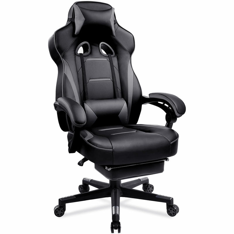 27.16&quot;D x 20.66&quot;W x 47.24&quot;H en una silla de juego ergonómica con reposapiés y reposapiés